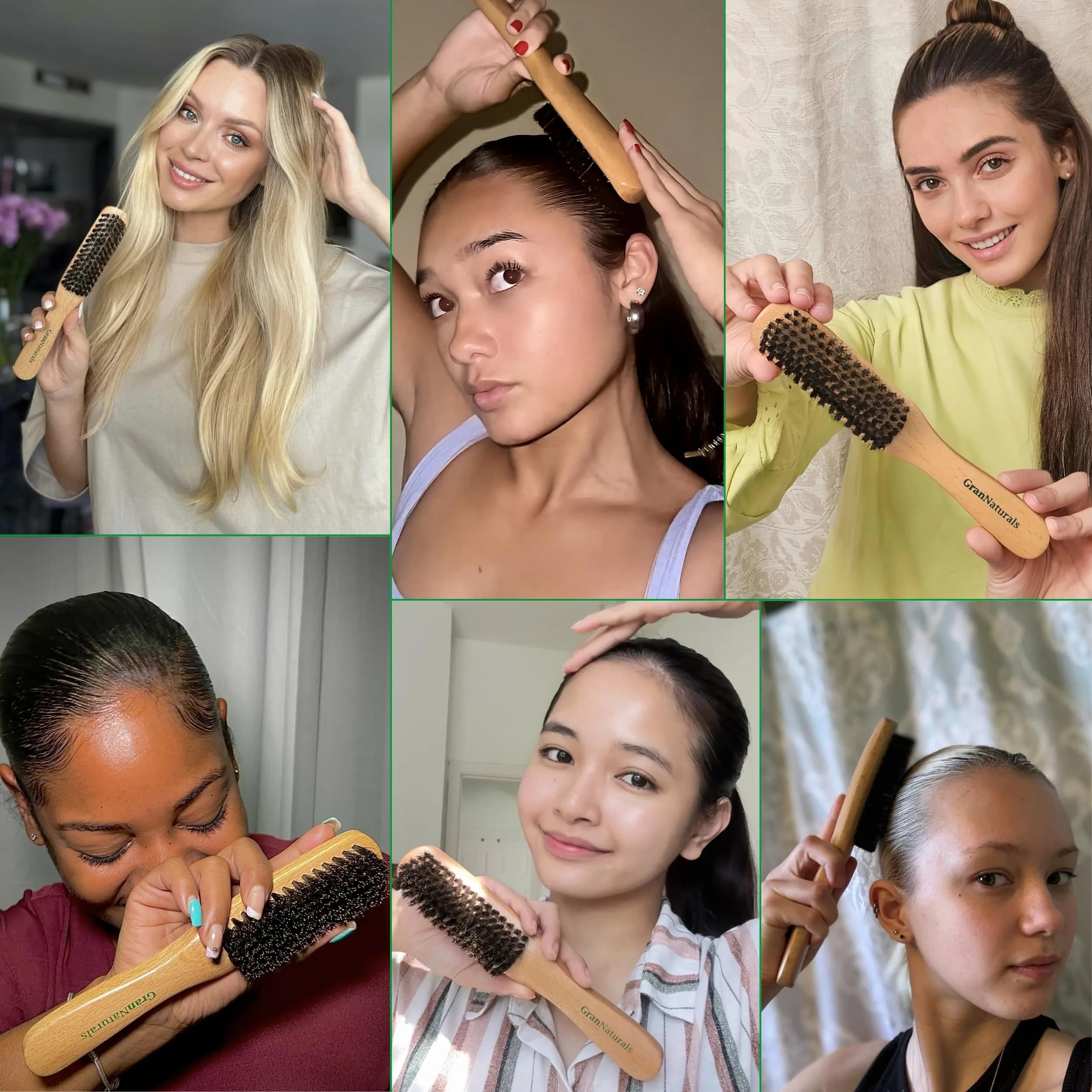 GranNaturals Boar Bristle Hair Brush - Large 10cm (4in) Smoothing Brush for Sleek, Frizz-Free Styles - view 8