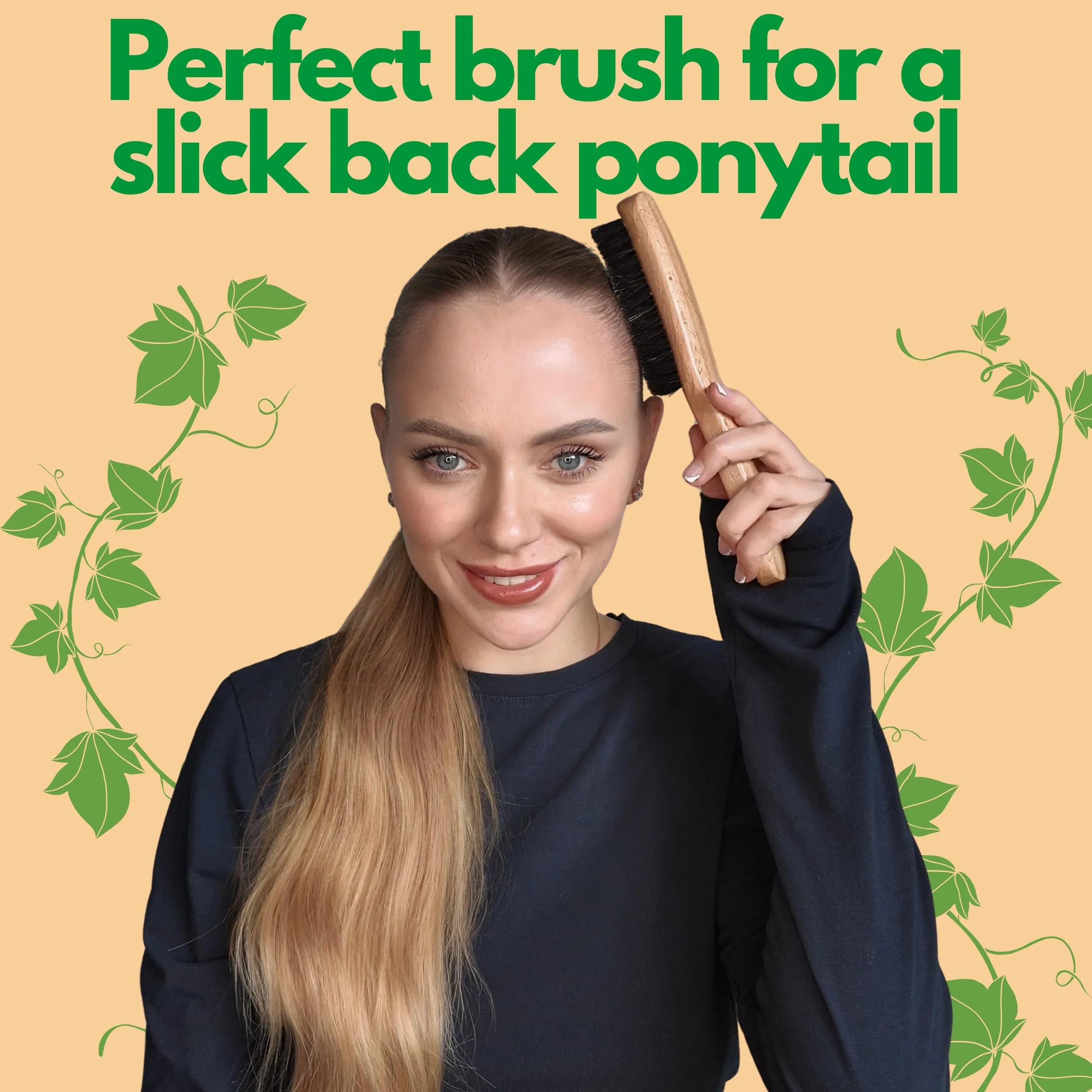 GranNaturals Boar Bristle Hair Brush - Large 10cm (4in) Smoothing Brush for Sleek, Frizz-Free Styles - view 3