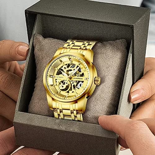 A ALPS Men's Skeleton Luxury Mechanical Watch 40mm (1.57 inches) | Automatic Self-Winding with Roman Numerals thumbnail 2