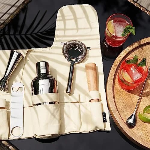 Viski Travel Bartender Kit 6pc Set | Portable Cocktail Mixing Essentials for On-the-Go Mixology thumbnail 6
