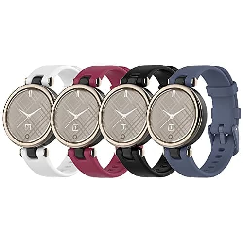 Bangyee Silicone Sport Replacement Bands for Garmin Lily 4-Pack (15cm-21.8cm) | Compatible with Garmin Lily Smartwatch thumbnail 1