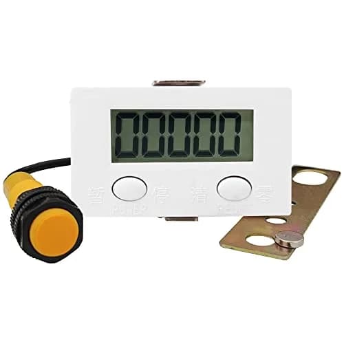 JAMIT Digital Counter for Knitting Machine, LCD 0-99999 5-Digit Tally Counter with Magnetic Proximity Switch Sensor | Automatic Counting thumbnail 1