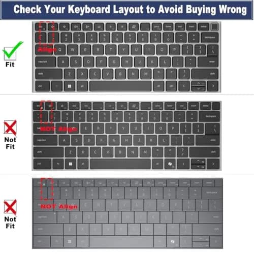 MUBUY-GOL Keyboard Cover for Dell Latitude 14" 7410 7420 7430 7440 7450, Latitude 5440 5430 5431 5420 3440 14", Latitude 7520 15.6" | Clear Silicone thumbnail 2