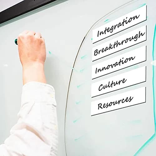 LLPT Dry Erase Magnetic Label Strips 1” x 26 Ft Yellow | Reusable & Water-Resistant for Metallic Surfaces thumbnail 5