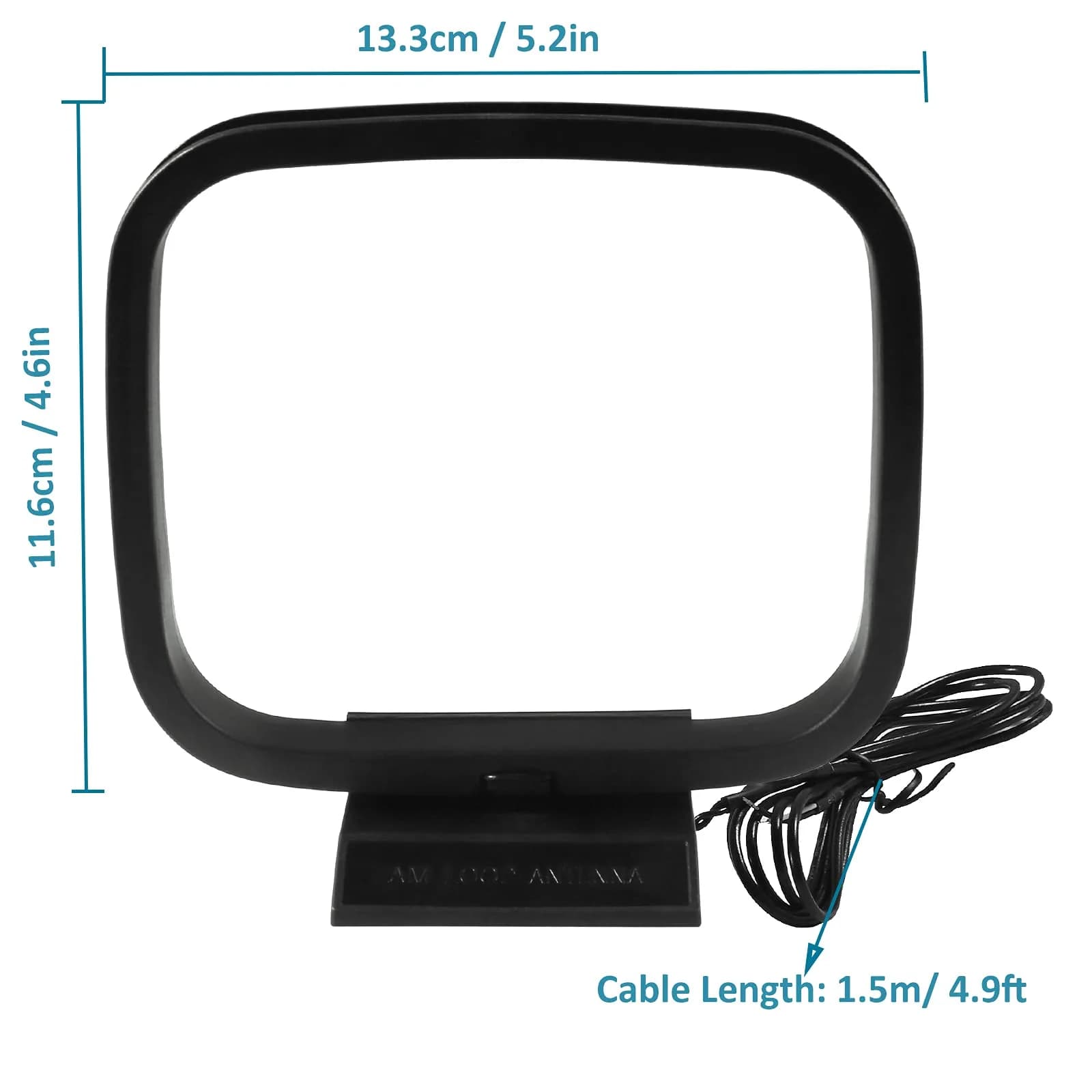 AEDIKO AM Loop Antenna with 2-Pin Bare Wire Connector for Indoor Radio & Stereo Receivers - view 2