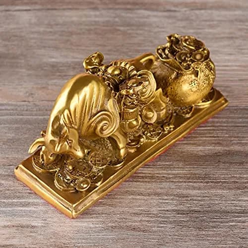 BRASSTAR Brass Feng Shui Bull Statue 13.5cm (5.3in) | Wealth & Success Symbol thumbnail 7