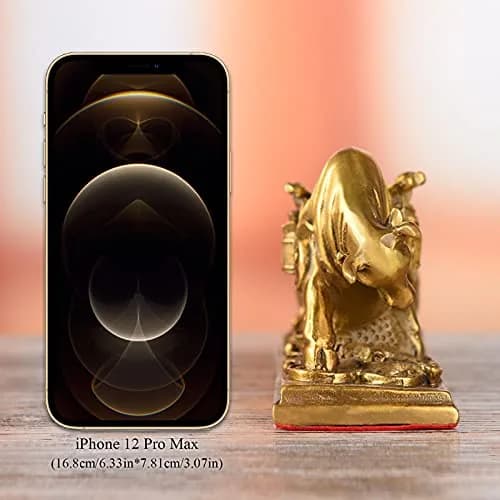 BRASSTAR Brass Feng Shui Bull Statue 13.5cm (5.3in) | Wealth & Success Symbol thumbnail 3