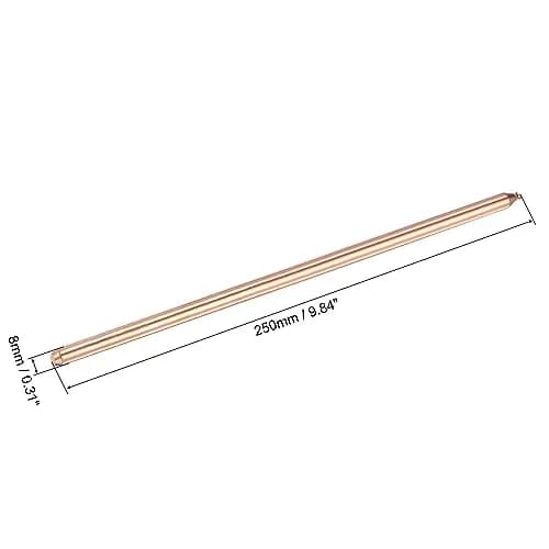 uxcell Copper Round Heat Pipe 8mm x 250mm | Efficient CPU & GPU Cooling thumbnail 2