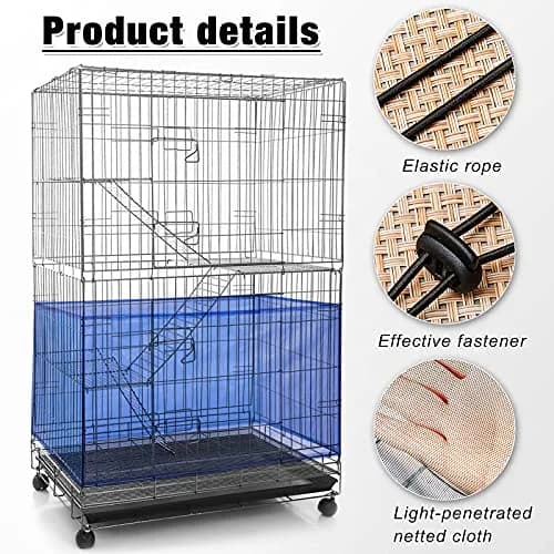 Shappy Bird Cage Seed Catcher Net 300 x 37 cm (118 x 15 Inch) | Breathable Nylon Mesh for Medium/Small Cages thumbnail 5