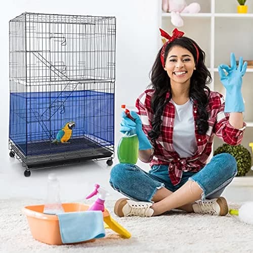 Shappy Bird Cage Seed Catcher Net 300 x 37 cm (118 x 15 Inch) | Breathable Nylon Mesh for Medium/Small Cages thumbnail 6