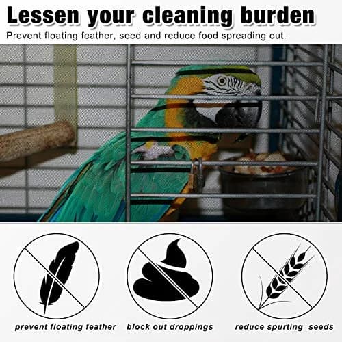 Shappy Green Bird Cage Seed Catcher Net 300cm (118 Inch) | Keeps House Clean thumbnail 4