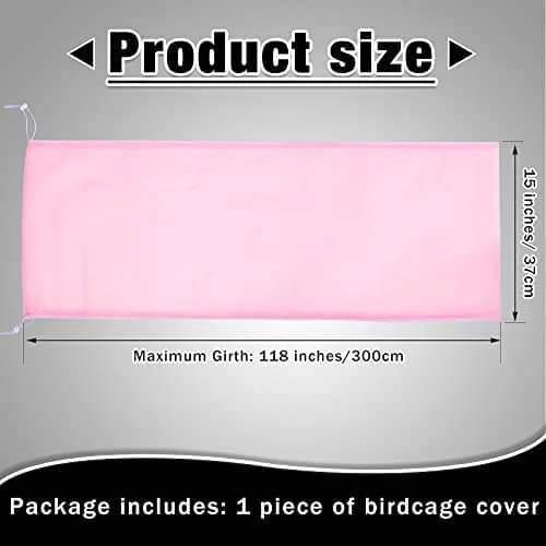 Shappy Bird Cage Seed Catcher Net 300cm (118 Inch) Light Pink | Adjustable Mesh for Medium/Small Cages thumbnail 2