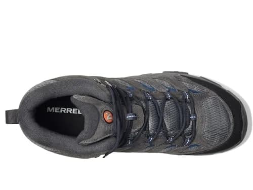 Merrell Men’s Moab 3 Mid Hiking Boot, Granite, 7 Wide | All-Day Comfort & Durability for Indian Trails thumbnail 2