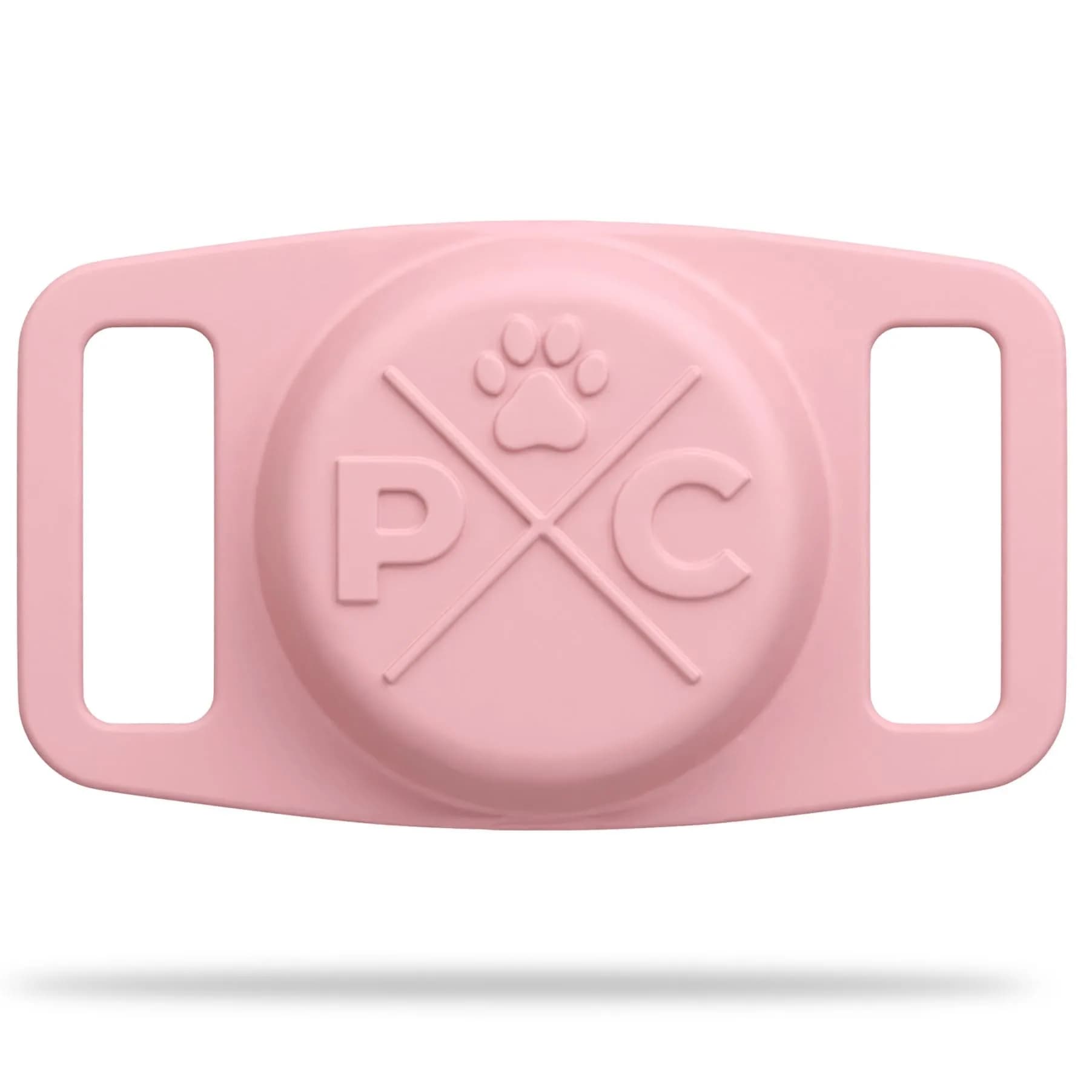 Pup Culture Airtag Dog Collar Holder Case | Pink Silicone Loop for Apple AirTag GPS Pet Tracker (1.5 inch Collar Fit) - main product image