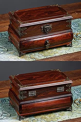 QINIZX Retro Jewelry Box Hardware Set with Hasp Latch, Hinges, and Corner Protectors (Vintage Bronze) thumbnail 7
