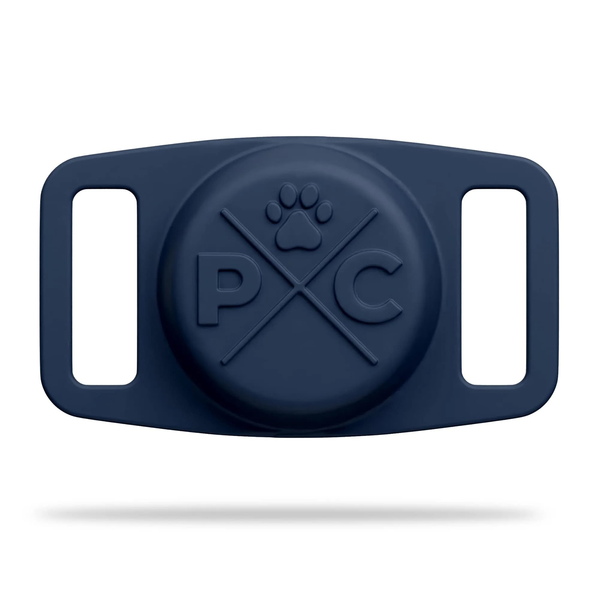 Pup Culture AirTag Dog Collar Holder | Navy Silicone | Fits 1-Inch Collars | Apple AirTag Sold Separately — Navy