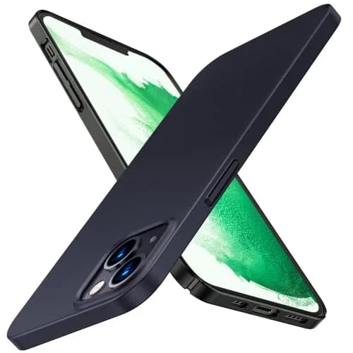 TORRAS Slim Fit for iPhone 13 Case Thin 6.1" Velvety Matte Black | Ultra-light & Protective thumbnail 1