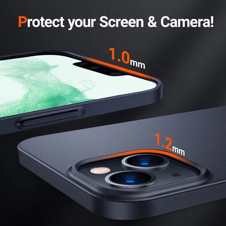 TORRAS Slim Fit for iPhone 13 Case Thin 6.1" Velvety Matte Black | Ultra-light & Protective thumbnail 6