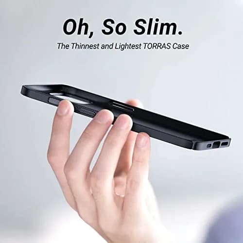TORRAS Slim Fit for iPhone 13 Case Thin 6.1" Velvety Matte Black | Ultra-light & Protective thumbnail 3