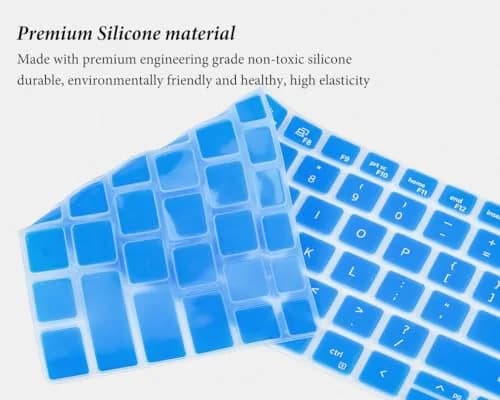 CASEDAO Blue Silicone Keyboard Cover for Dell Latitude 14" & 15.6" Laptops | US Layout thumbnail 4