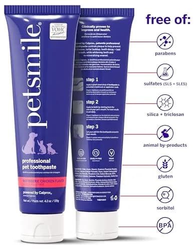 Petsmile VOHC Accepted Toothpaste, Rotisserie Chicken 4.2 Oz (119 g) | Clinically Proven Pet Dental Care thumbnail 2