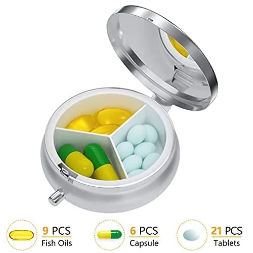 Nipichsha Personal Pill Dispenser Small Portable Medicine Organizer 1 Count (Pack of 1) | Compact & Durable thumbnail 3