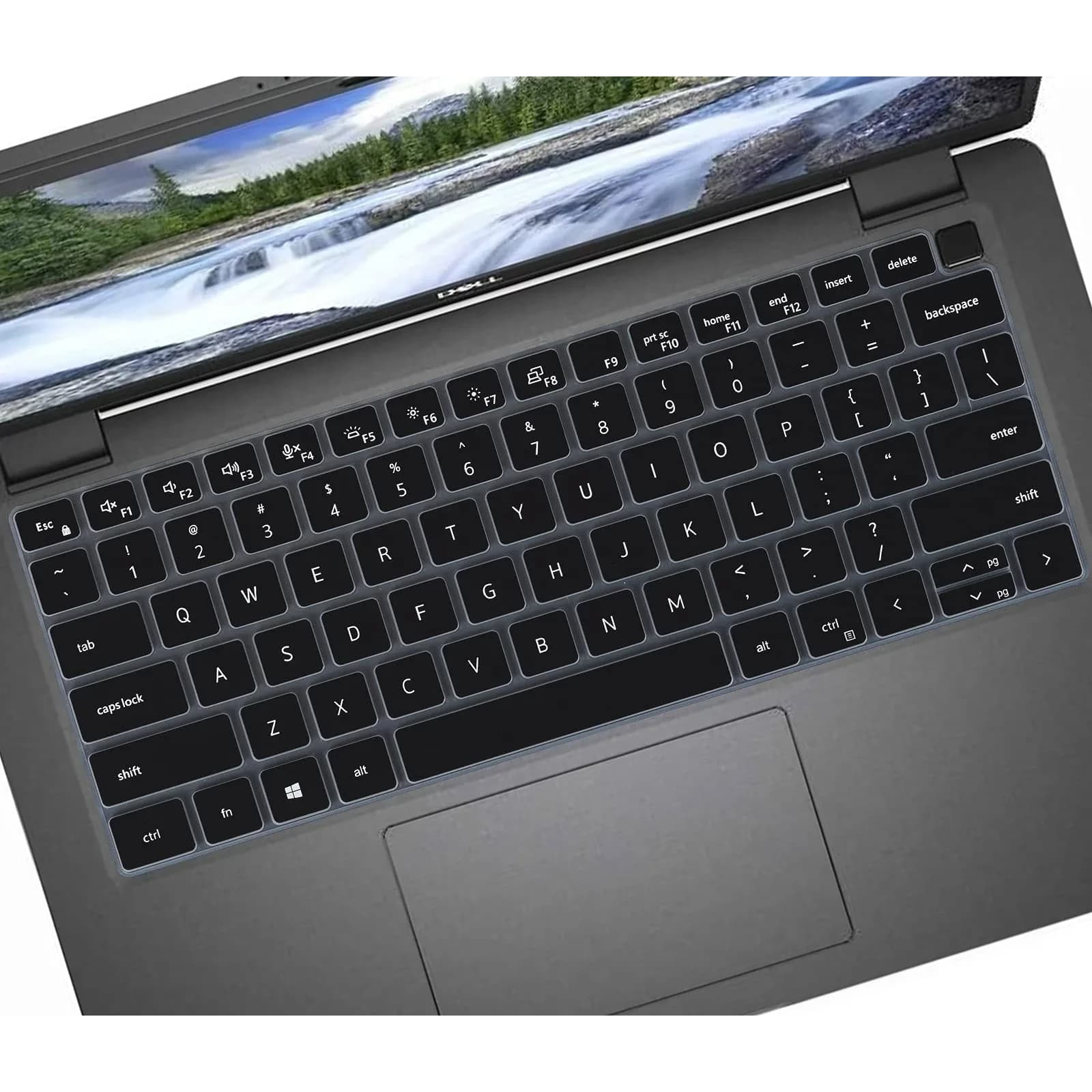 CASEDAO Pink Keyboard Cover Skin for Dell Latitude 14" 7440 5440 7430 5430 5431 9430 7420 5420 9420 7410 16" | US Layout — Black