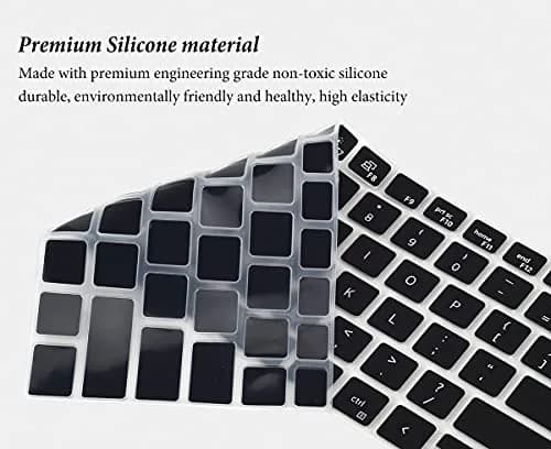 CASEDAO Black Silicone Keyboard Cover Skin for Dell Latitude 14" Laptops | US Layout Protector thumbnail 4