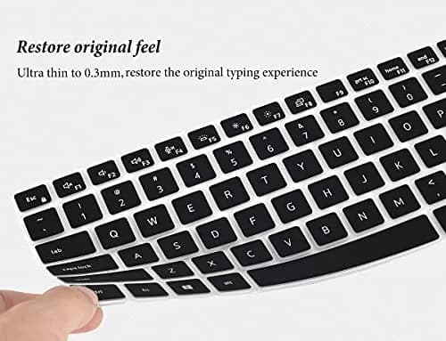 CASEDAO Black Silicone Keyboard Cover Skin for Dell Latitude 14" Laptops | US Layout Protector thumbnail 5