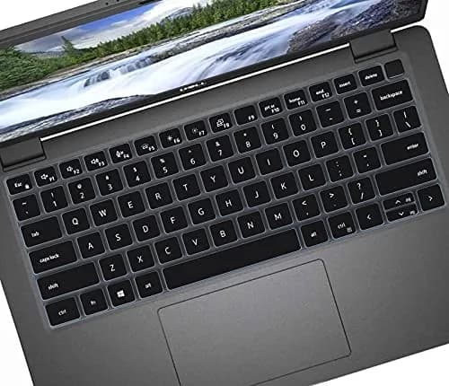 CASEDAO Black Silicone Keyboard Cover Skin for Dell Latitude 14" Laptops | US Layout Protector thumbnail 1