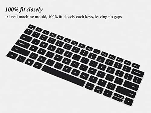 CASEDAO Black Silicone Keyboard Cover Skin for Dell Latitude 14" Laptops | US Layout Protector thumbnail 3