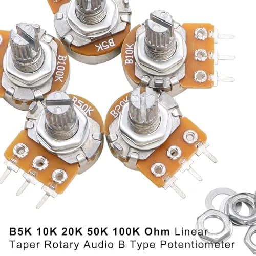 Taiss Potentiometer Kit 80PCS | Single Linear Taper Rotary Audio Components for Audio & Household Use thumbnail 5
