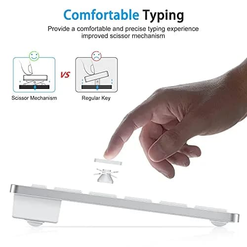 OMOTON Bluetooth Keyboard for Mac ONLY, Compact Wireless Keyboard 285mm x 120mm x 21.8mm | Mac OS X 10.10+ Compatible thumbnail 6