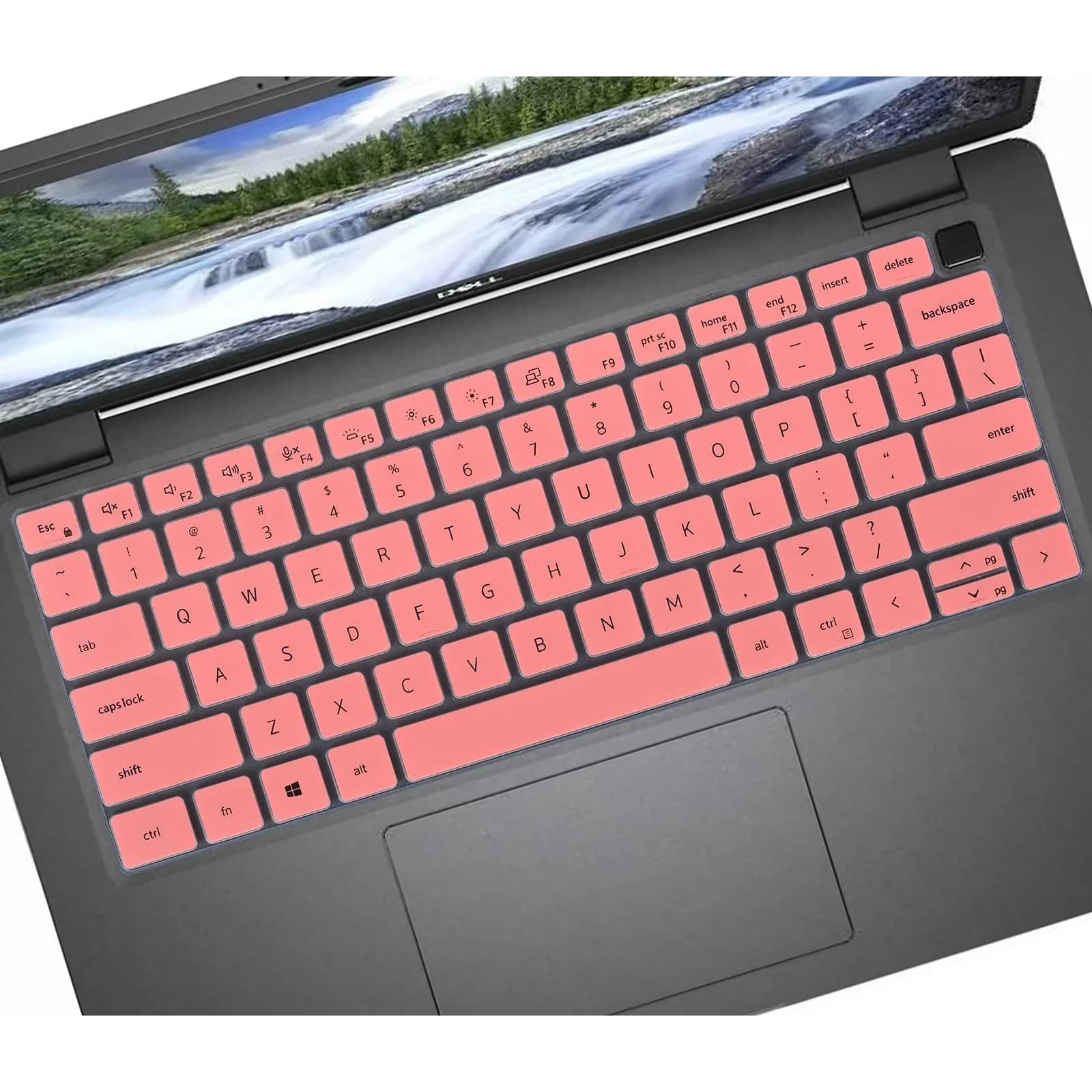 CASEDAO Pink Keyboard Cover Skin for Dell Latitude 7410-7450 14" & 7520 15.6" Laptops | US Layout — Pink