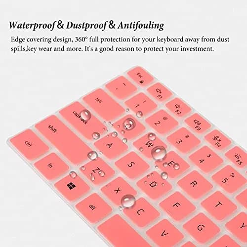 CASEDAO Pink Keyboard Cover Skin for Dell Latitude 7410-7450 14" & 7520 15.6" Laptops | US Layout thumbnail 6