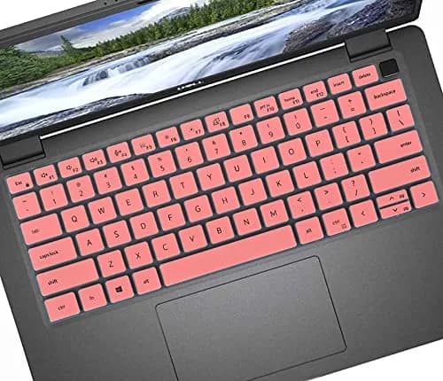CASEDAO Pink Keyboard Cover Skin for Dell Latitude 7410-7450 14" & 7520 15.6" Laptops | US Layout thumbnail 1