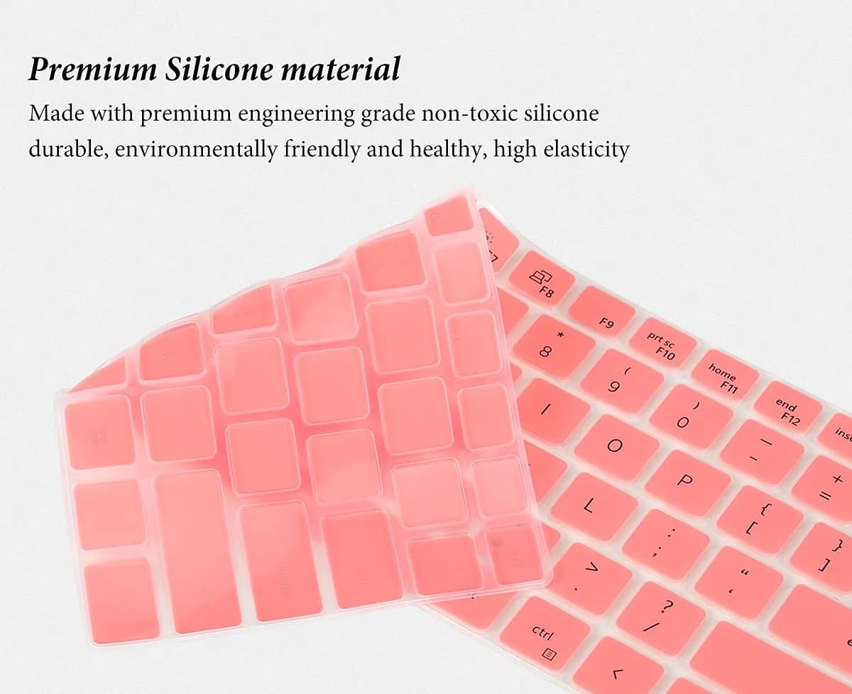 CASEDAO Pink Keyboard Cover Skin for Dell Latitude 7410-7450 14" & 7520 15.6" Laptops | US Layout - view 4