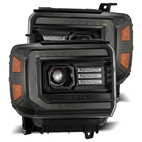 AlphaRex 880614 LUXX Series LED Projector Headlights Smoke | Full LED Technology for GMC Sierra 1500 thumbnail 1