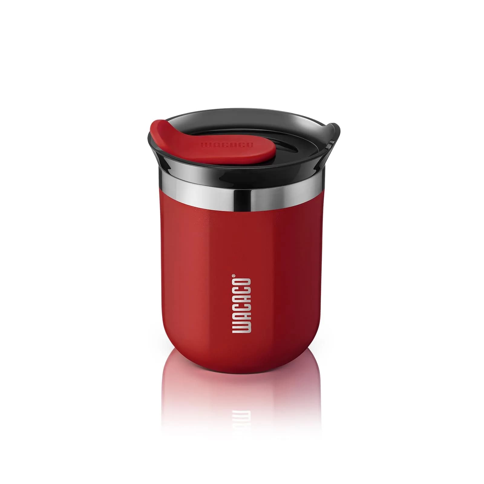 WACACO Octaroma Classico Vacuum Insulated Coffee Mug 180ml (6 fl oz) | Carmine Red Travel Tumbler - main product image