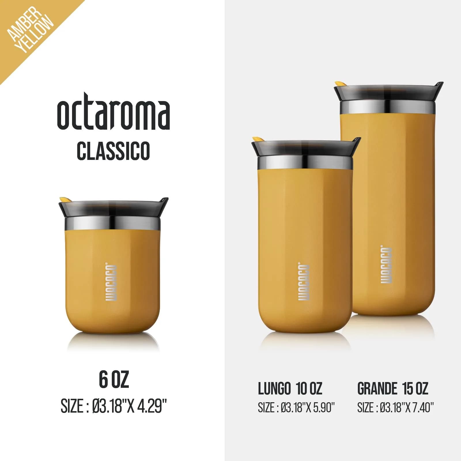 WACACO Octaroma Classico Travel Coffee Mug 180ml (6 fl oz) | Espresso Maker Fit - view 7
