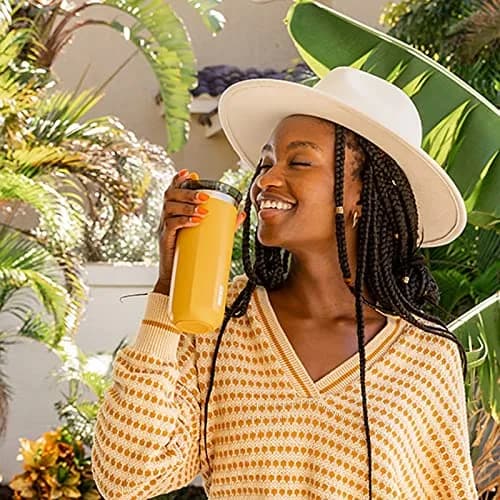 WACACO Octaroma Grande Vacuum Insulated Coffee Mug 435ml (15 fl oz) | Amber Yellow Travel Tumbler with Leak-Proof Lid thumbnail 4