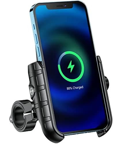 BRCOVAN Motorcycle Phone Mount Holder with Wireless & USB-C Charger 310g (0.68lb) | IP66 Waterproof, 15W Wireless & 20W PD Charging thumbnail 8
