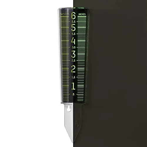 Taylor Glow-In-The-Dark Mountable Rain Gauge, 15.6 cm (6 inch) Capacity | Measure Precipitation Accurately thumbnail 3