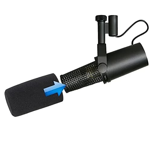 LEFXMOPHY SM7B Microphone Foam Windscreen for Shure SM7B/SM7dB | Black 1-Pack thumbnail 3