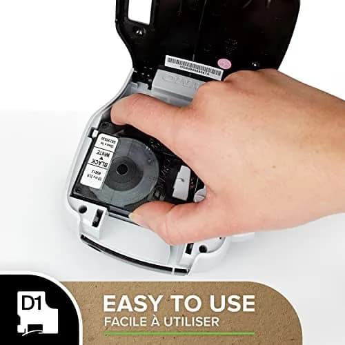 DYMO D1 Label Tape 12mm (1/2 Inch) x 7m (23 Feet) Black on White | 2-Pack for LabelManager & LabelWriter Duo thumbnail 4