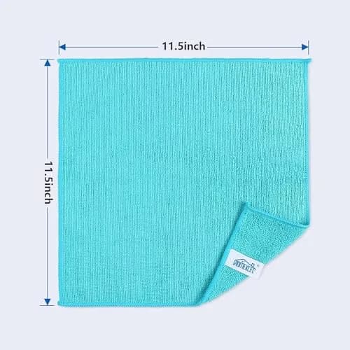 HOMEXCEL Microfiber Cleaning Cloths 12 Pack, 29cm x 29cm (11.5x11.5in) | Streak-Free Cleaning for Home & Auto thumbnail 2