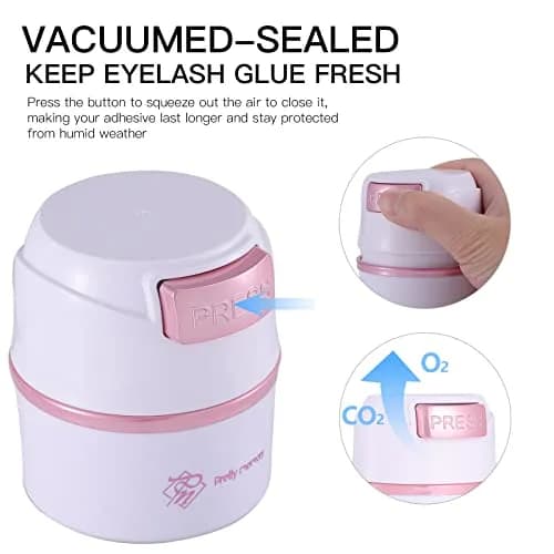 Pretty memory Lash Glue Holder for Eyelash Extensions | 3-8pcs Capacity, Airtight & Moisture-Proof Container thumbnail 4