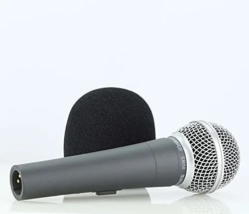 LEFXMOPHY SM58 Windscreen, Mic Foam Replacement for Shure SM58 SM48 Vocal Microphone Pop Filter, Black Noise-cancellation Windsock Cover 3-pack thumbnail 3
