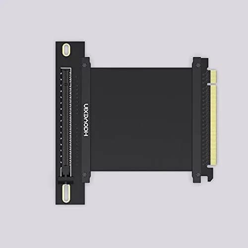 HAOYEXIN PCIE 3.0 X16 Extension Cable 15cm (5.9 inches) | Right Angle Connector for Vertical Installation thumbnail 2