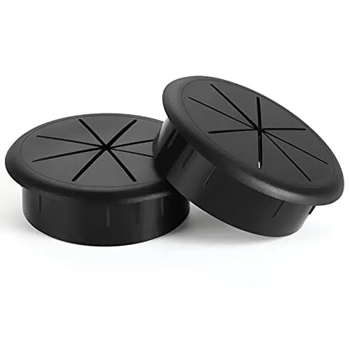 HYCC 2 Pack 2-3/8 Inch Flexible Desk Grommet | Organize Wires & Cables Effectively thumbnail 1